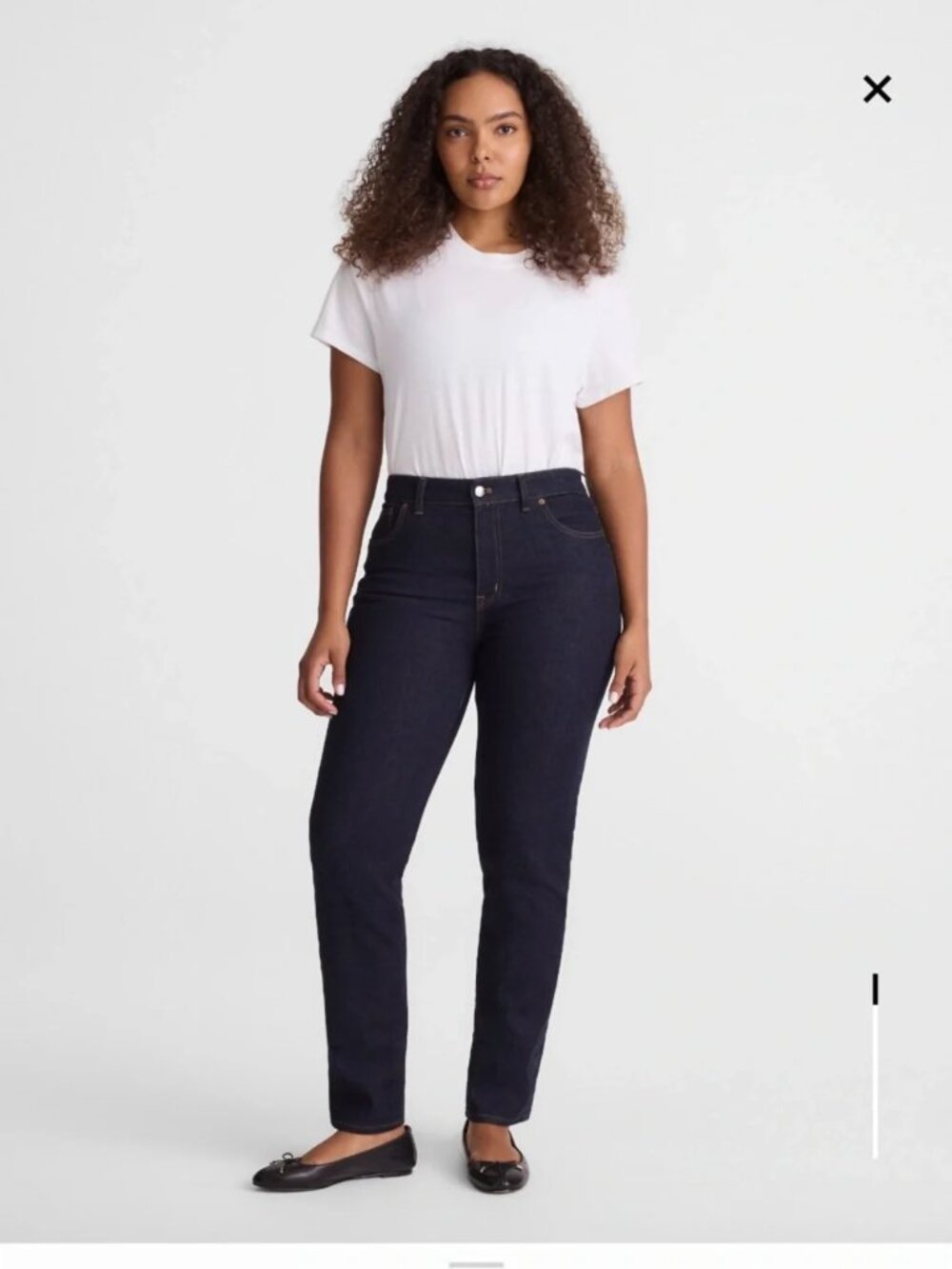 Madewell Dark Blue The Curvy Jules Slim Straight Jeans 27 NWT